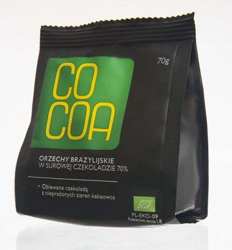 ORZECHY BRAZYLIJSKIE W CZEKOLADZIE SUROWEJ BIO 70 g - COCOA