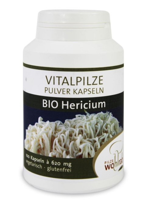 GRZYBY HERICIUM (SOPLÓWKA JEŻOWATA) BIO 100 KAPSUŁEK (500 mg) - PILZE WOHLRAB