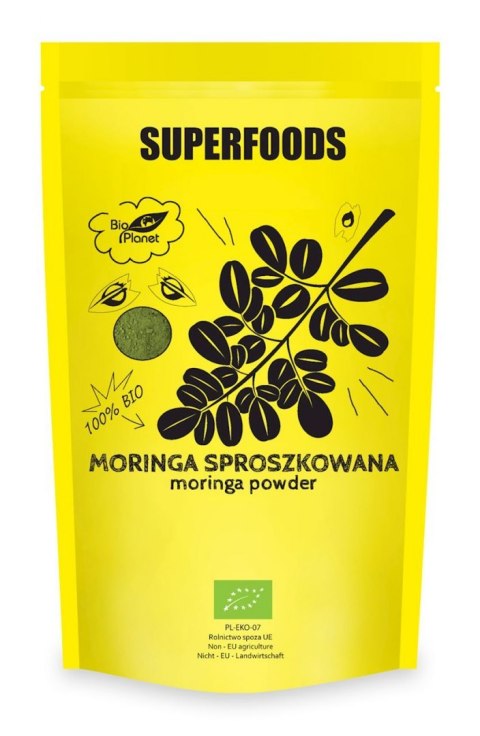 MORINGA SPROSZKOWANA BIO 150 g - BIO PLANET SUPERFOODS