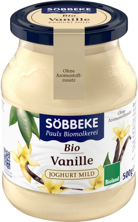 JOGURT KREMOWY WANILIOWY BIO 500 g (SŁOIK) - SOBBEKE