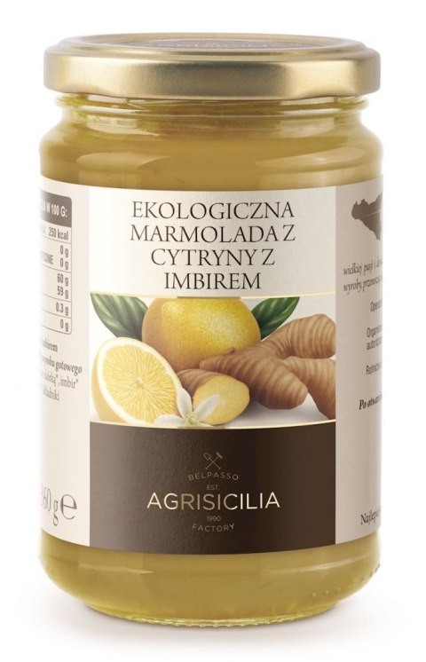 MARMOLADA Z CYTRYN Z IMBIREM BIO 360 g - AGRISICILIA (PRODUKT SEZONOWY)