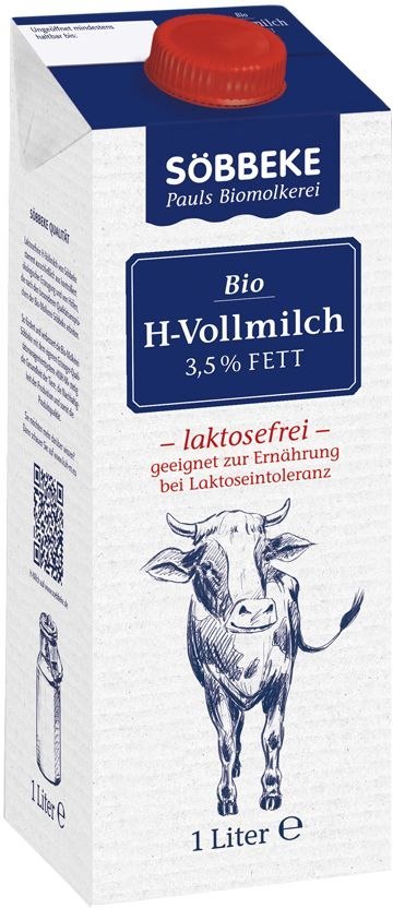 MLEKO BEZ LAKTOZY (3,5 % TŁUSZCZU) BIO 1 L - SOBBEKE