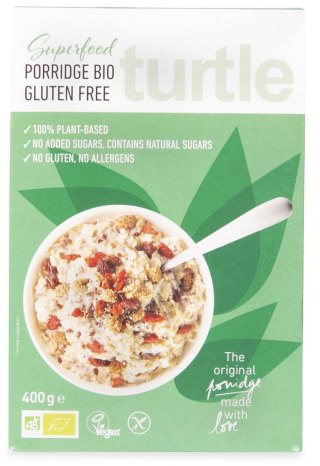 OWSIANKA Z JAGODAMI GOJI I NASIONAMI CHIA BEZ DODATKU CUKRÓW BEZGLUTENOWA BIO 400 g - TURTLE