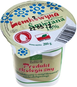 ŚMIETANA 18 % BIO 280 g - ŁEMKOWYNA