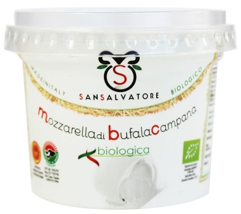 MOZZARELLA DI BUFALA (Z MLEKA BAWOLEGO) KULKA (W KUBECZKU) BIO 320 g (125 g) - BIOLOGICA