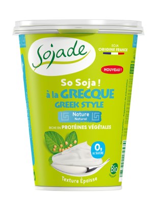 PRODUKT SOJOWY NATURALNY TYPU GRECKIEGO BEZ CUKRU BEZGLUTENOWY BIO 400 g - SOJADE