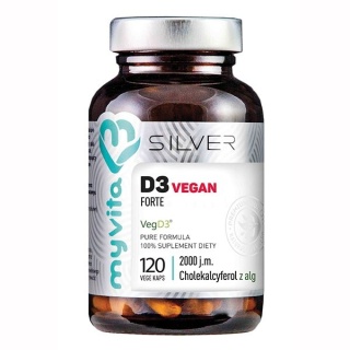 Witamina D3 Vegan FORTE 120 kapsułek MyVita Silver